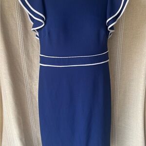 Tommy Hilfiger blue Midi Dress with White Trim